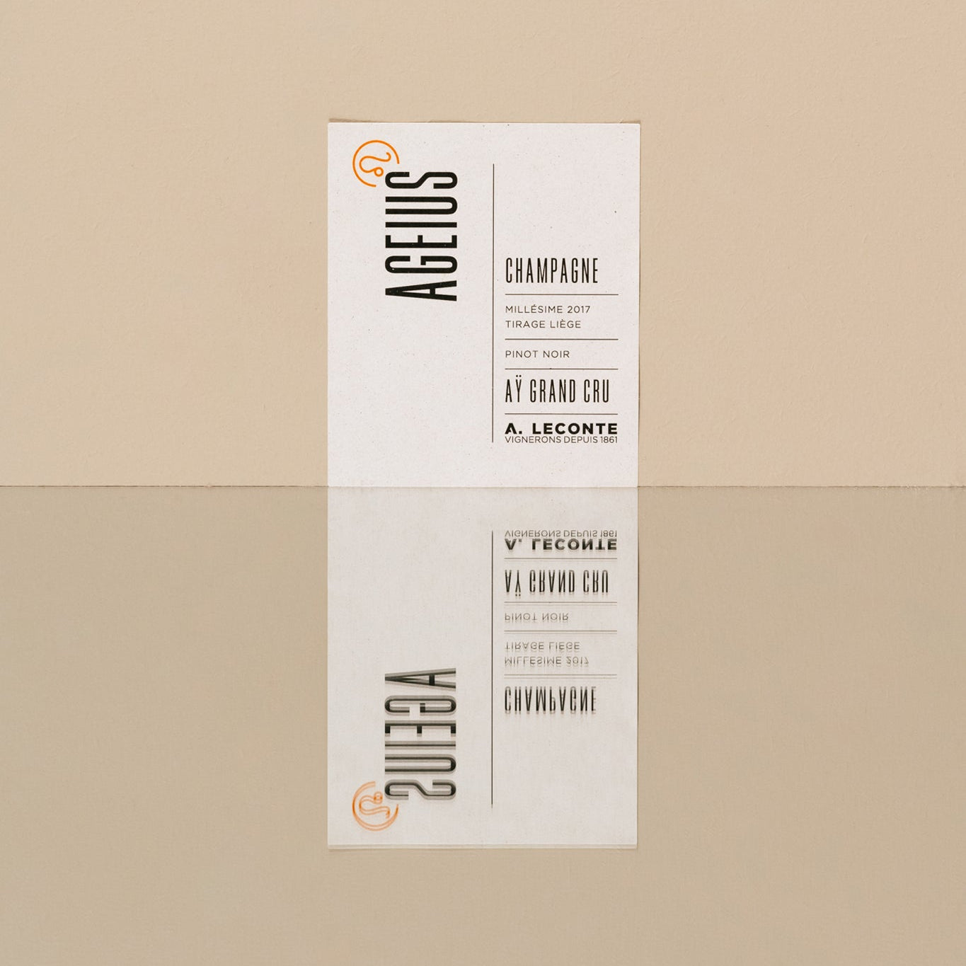 Champagne A. Leconte - Ageius Étiquette