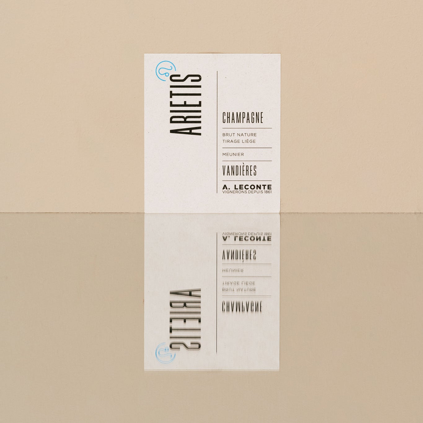 Champagne A. Leconte - Arietis Étiquette